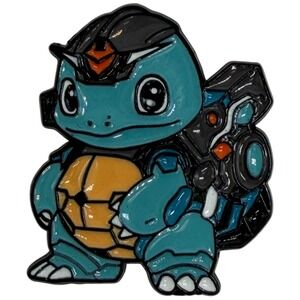 Cybernetic Squirtle Pokemon‎ Enamel Pin Anime Inspired Collectible Accessory